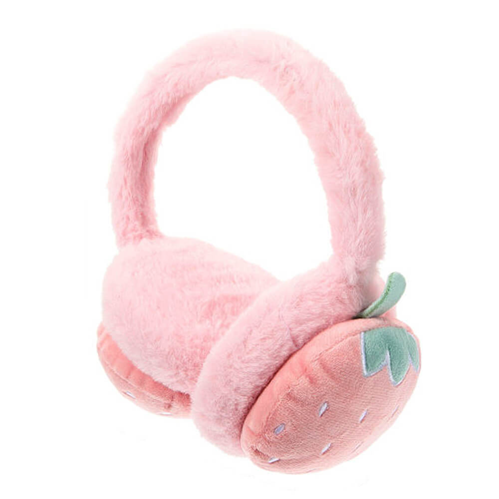 STRAWBERRY EARMUFFS PLAYFUL STRAWBERRY-SHAPED PLUSH