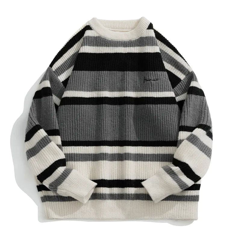 STRIPED BROWN AND BEIGE SWEATER - EFFECTIVE SOLUTION FOR EXCESSIVE SWEATING