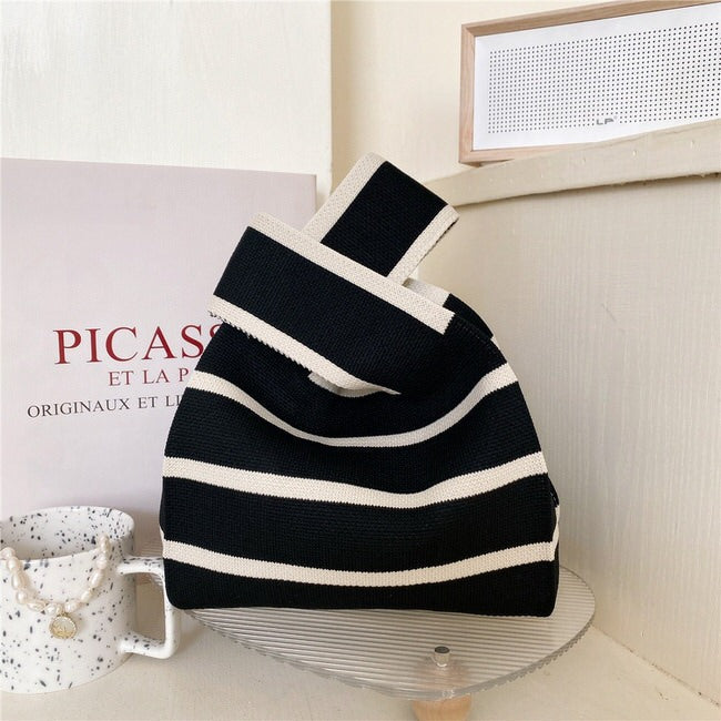 STRIPED KNIT BAG FOR DAILY
