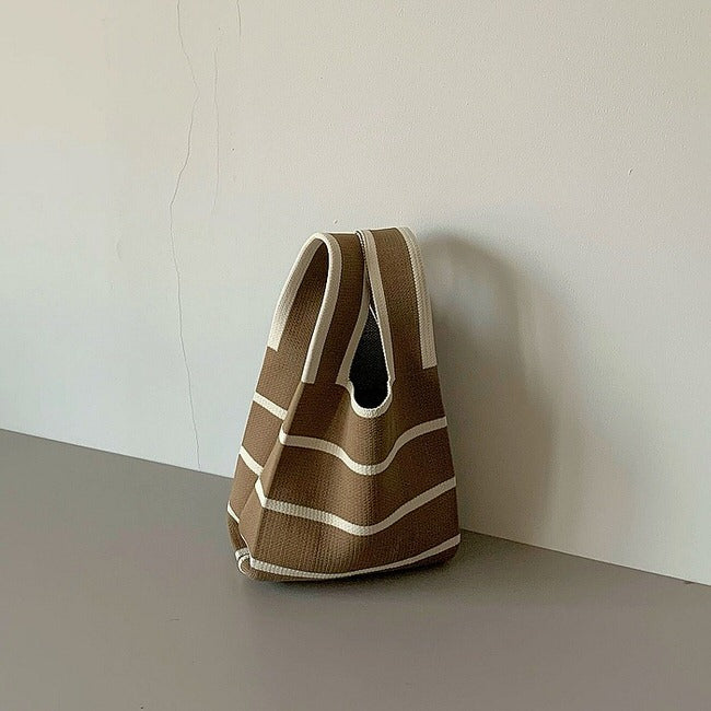 STRIPED KNIT BAG FOR DAILY