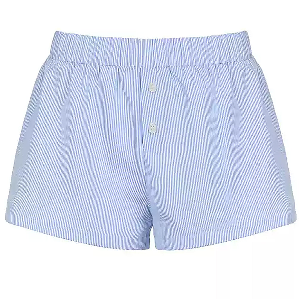 STRIPED LOUNGE SHORTS PASTEL PINK EFFORTLESS STYLE