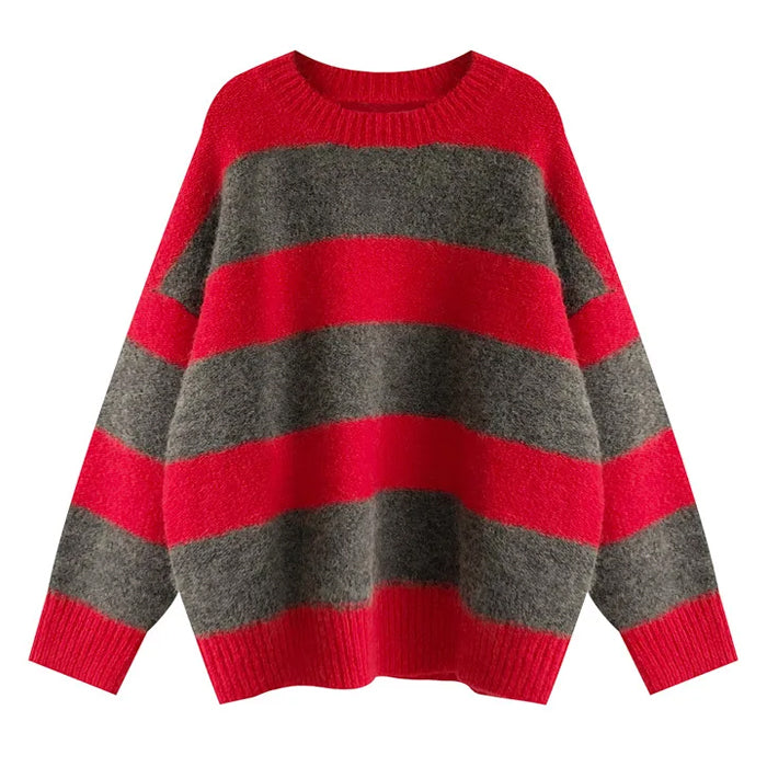 STRIPED OVERSIZED SWEATER FOR WOMEN AND MEN