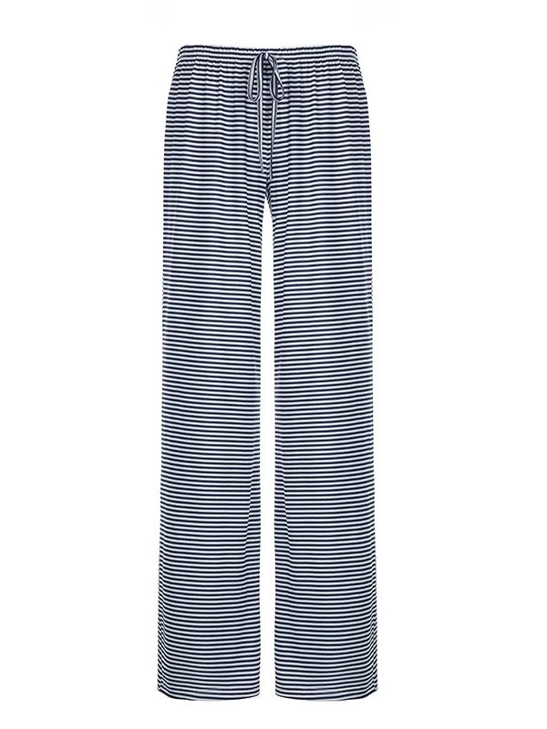 STRIPED PANTS VINTAGE STRIPED DRAWSTRING WAIST PAJAMA PANTS