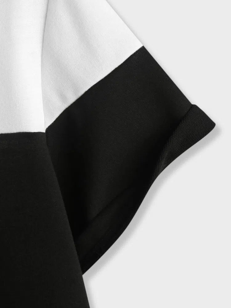 STRIPED SHORT-SLEEVED POLO SHIRT FOR MEN’S CASUAL WEAR