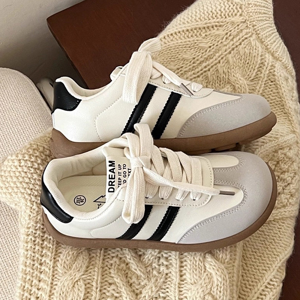 STRIPED SNEAKERS RETRO VEGAN LEATHER COLOR PALETTE