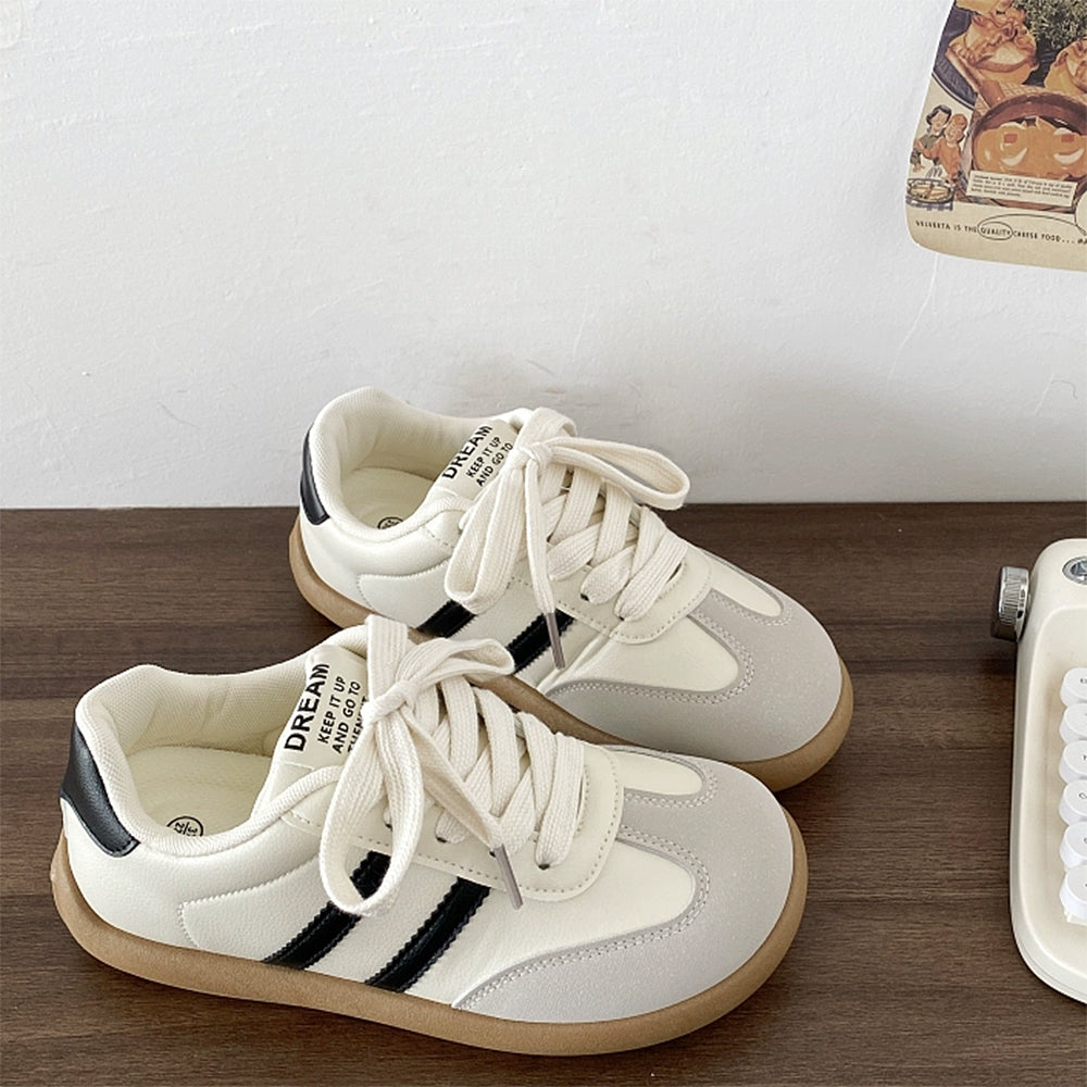 STRIPED SNEAKERS RETRO VEGAN LEATHER COLOR PALETTE