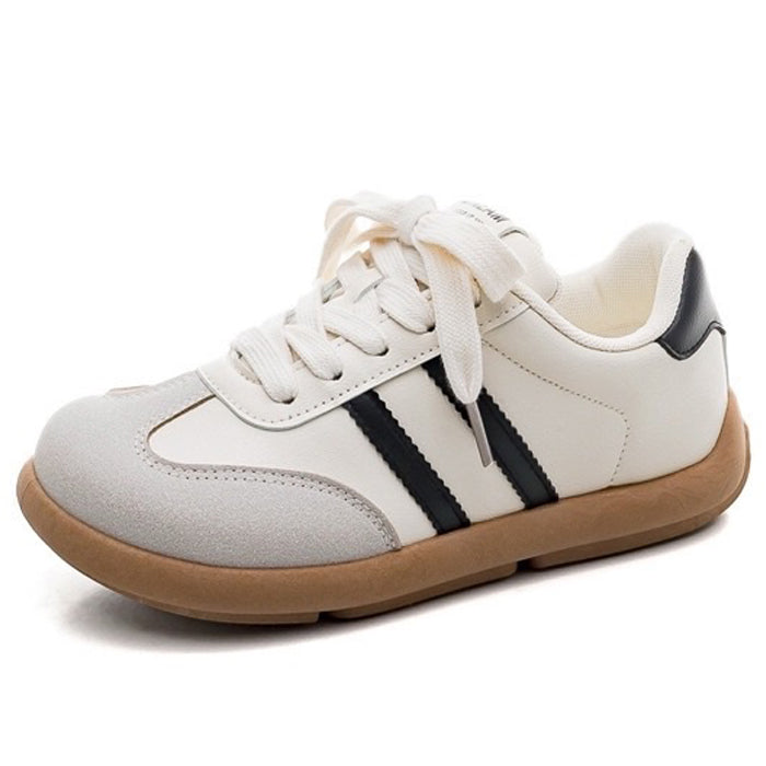 STRIPED SNEAKERS RETRO VEGAN LEATHER COLOR PALETTE