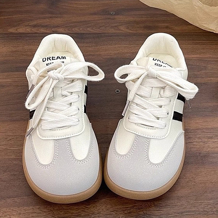 STRIPED SNEAKERS RETRO VEGAN LEATHER COLOR PALETTE