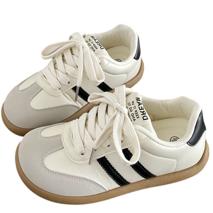 STRIPED SNEAKERS RETRO VEGAN LEATHER COLOR PALETTE