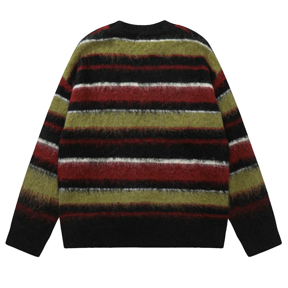 STRIPED SWEATER CLASSIC COZY READING STRIPED