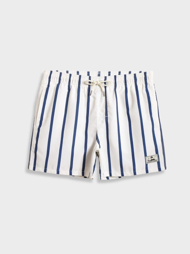 STRIPED SWIM TRUNKS WITH COMFORTABLE FIT FOR MAXIMUM COMFORT
