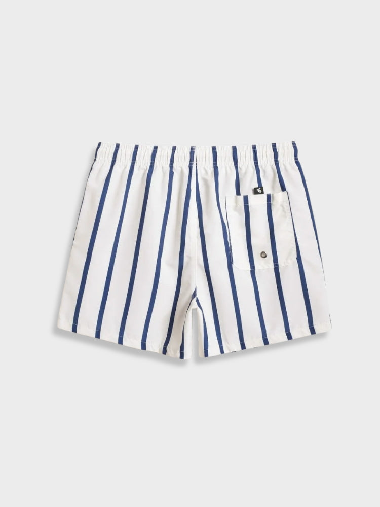 STRIPED SWIM TRUNKS WITH COMFORTABLE FIT FOR MAXIMUM COMFORT