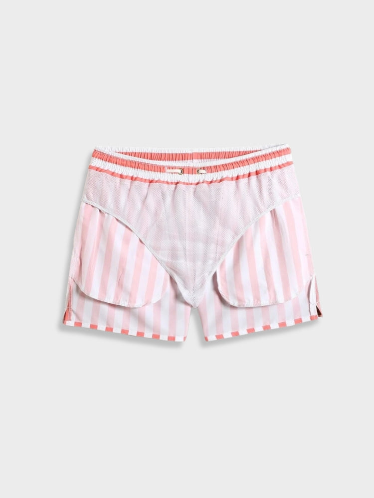 STRIPED SWIM TRUNKS WITH OPTIMAL STYLE AND COMFORTABLE FIT