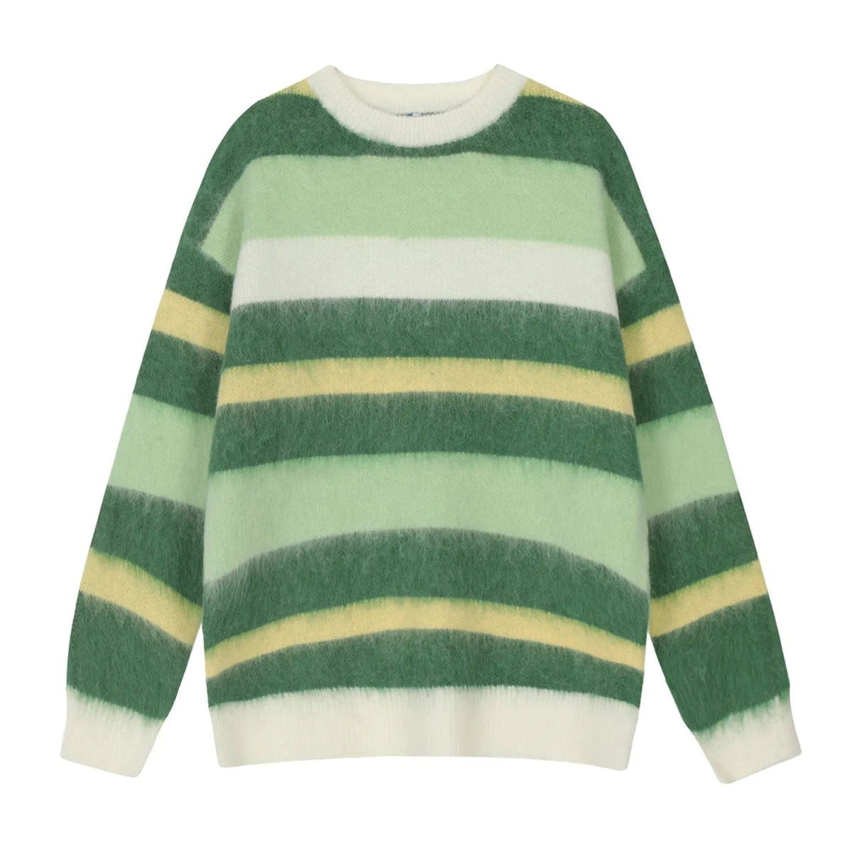 STRIPED YELLOW AND BROWN SWEATER MADE WITH HIGH-PERFORMANCE SWEAT WOOL