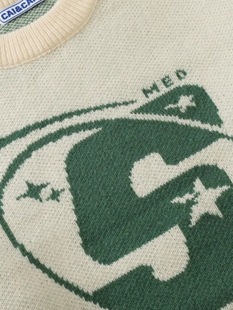 SWEATER WITH GREEN S DESIGN - PERFECT FIT RECOMMENDATION