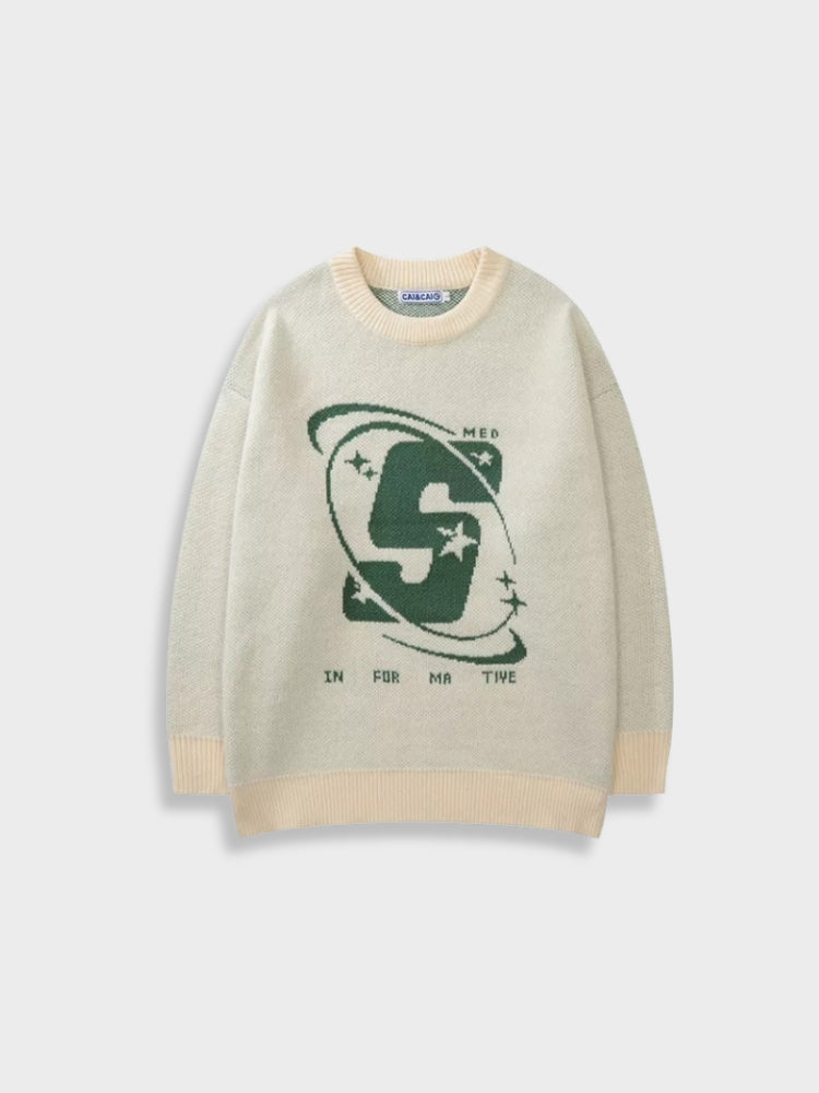 SWEATER WITH GREEN S DESIGN - PERFECT FIT RECOMMENDATION