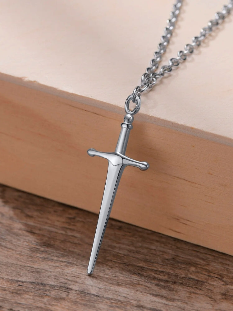 SWORD NECKLACE SILVER PENDANT - UNIQUE SWORD NECKLACE