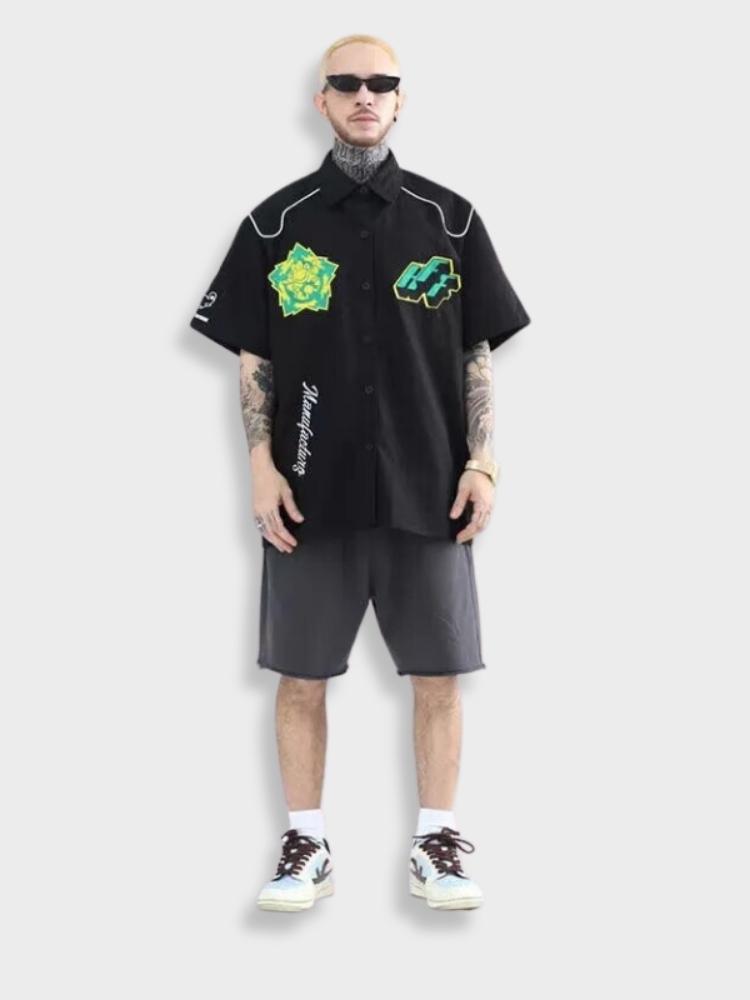 TAN SHORT-SLEEVED BUTTON-UP SHIRT - MODERN WORKWEAR UPGRADE