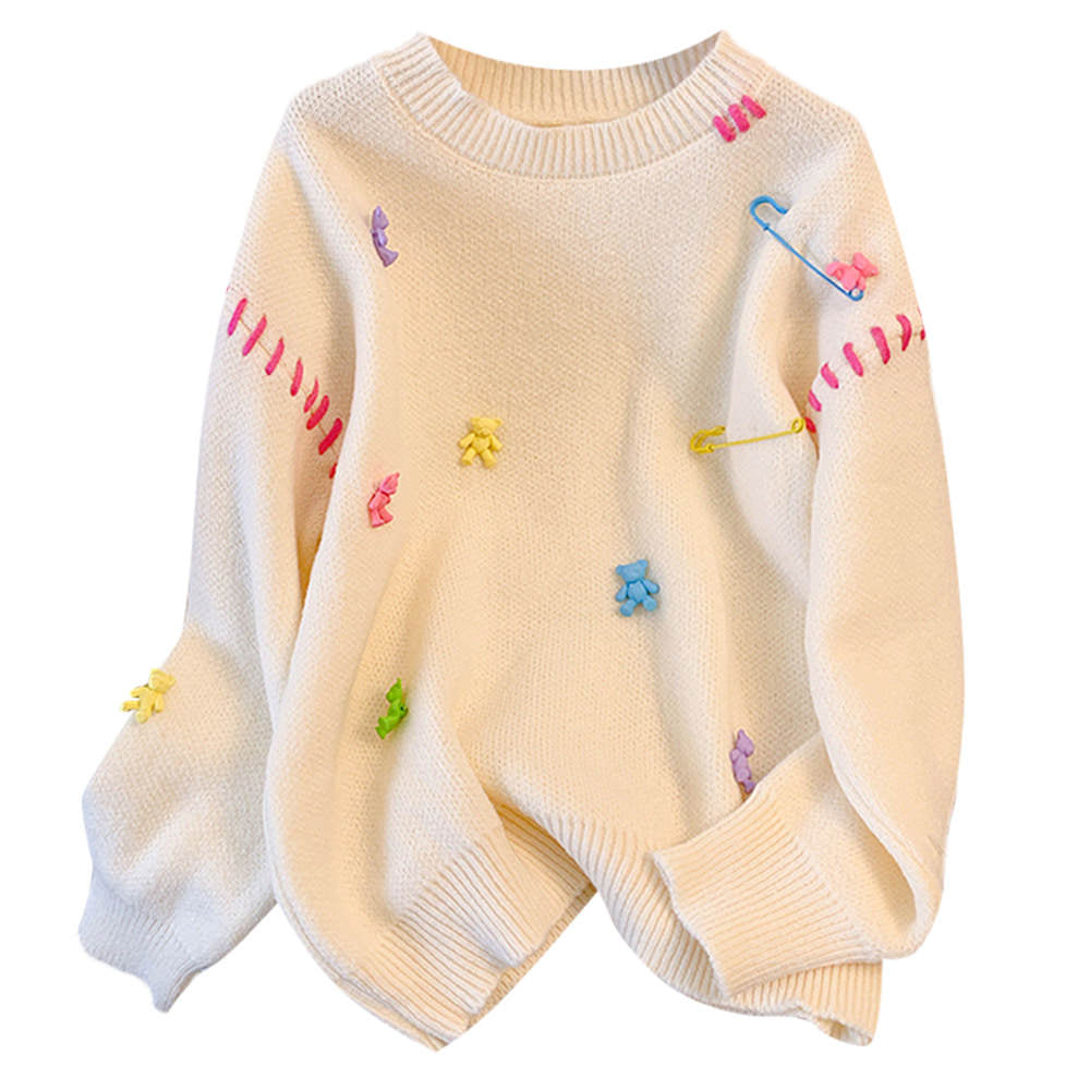 TEDDY BEAR GUMMY BEAR KNIT SWEATER