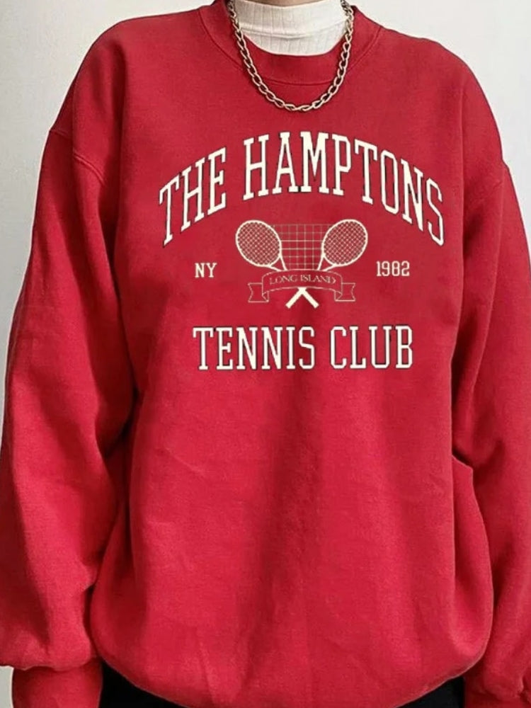 TENNIS CLUB SWEATSHIRT AND PLAID SKIRT SET