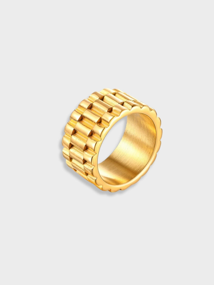 TEXTURED GOLD RING - RAW GOLD RING DESIGN