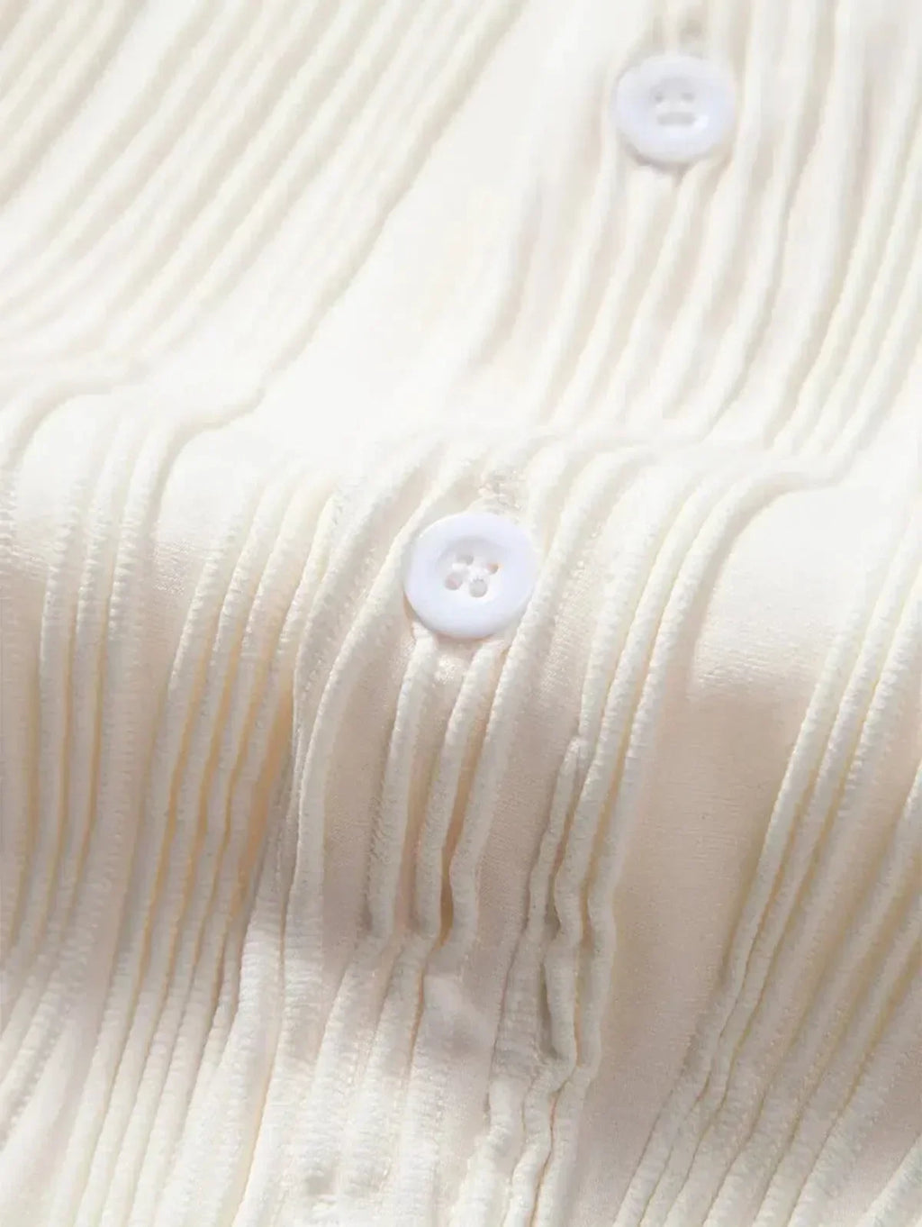 TEXTURED WHITE SHORT-SLEEVED SHIRT - MEN'S CASUAL ELEGANT SHIRT