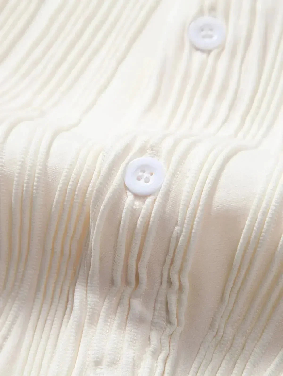 TEXTURED WHITE SHORT-SLEEVED SHIRT - MEN'S CASUAL ELEGANT SHIRT