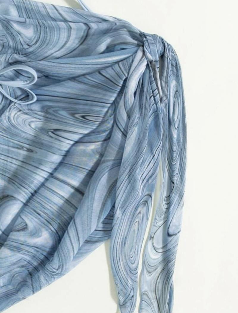 THREE-PIECE OLIVE GREEN HALTER MICRO BIKINI WITH PADDED CUPS AND ADJUSTABLE TIES