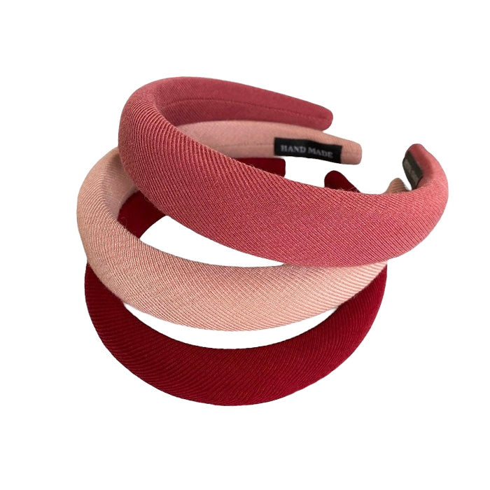 THREE-PIECE PADDED HEADBAND SET FOR HAIR STYLING