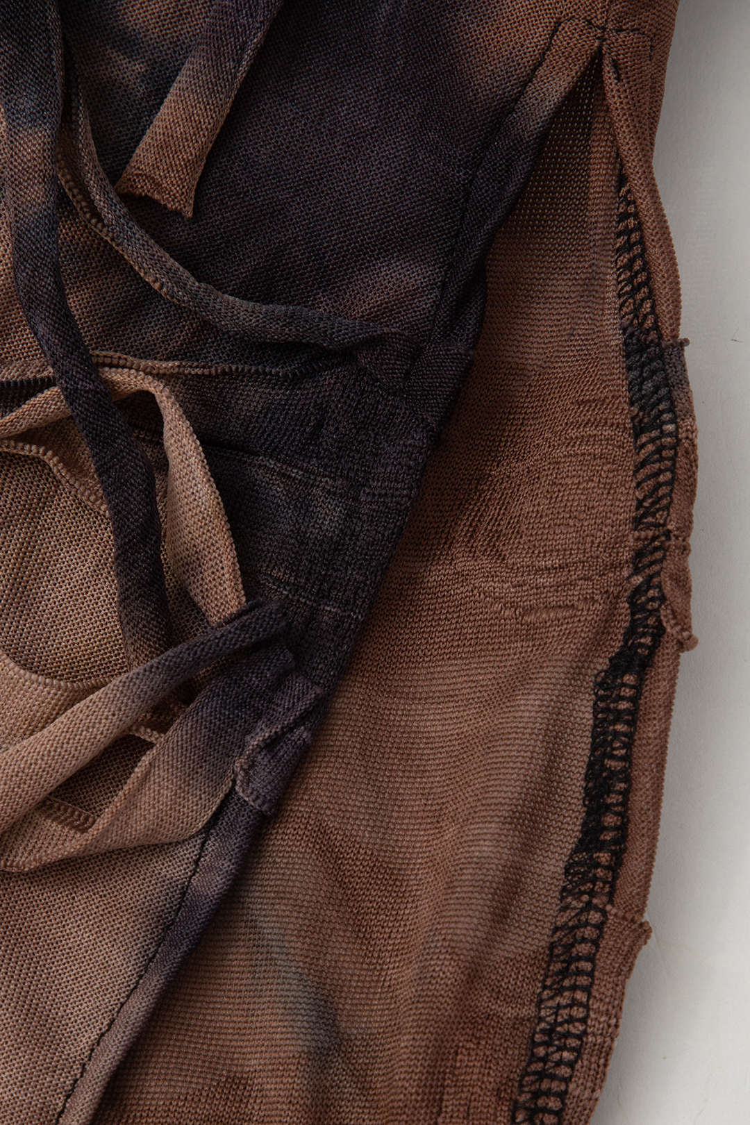 TIE-DYE HALTER DRESS IN BROWN AND BLACK - VERSATILE CASUAL DRESS