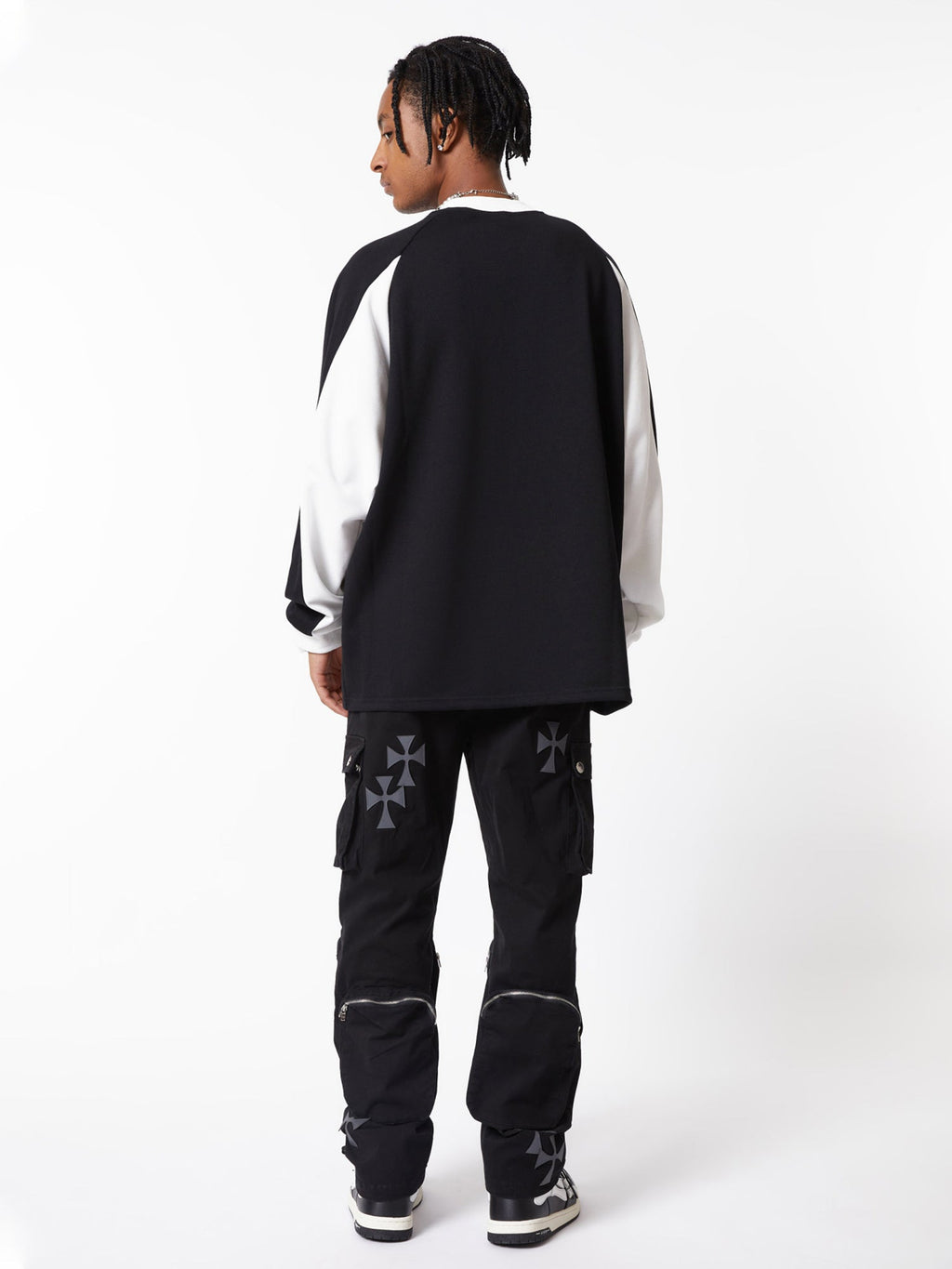 LONG SLEEVE SHIRT WITH ROUND COLLAR - TRENDY LONG SLEEVE DESIGN