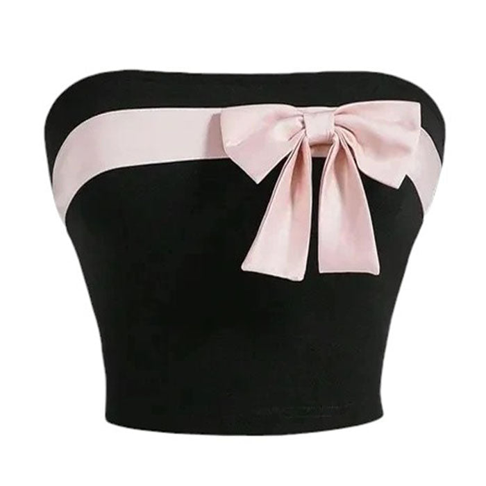 TUBE TOP FRESH CHARM WITH PINK BOW