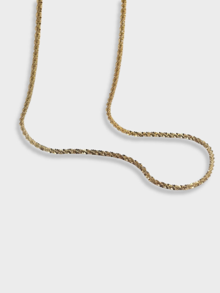 TWISTED CHAIN NECKLACE - REFINED SHORT MODERN ACCESSORY