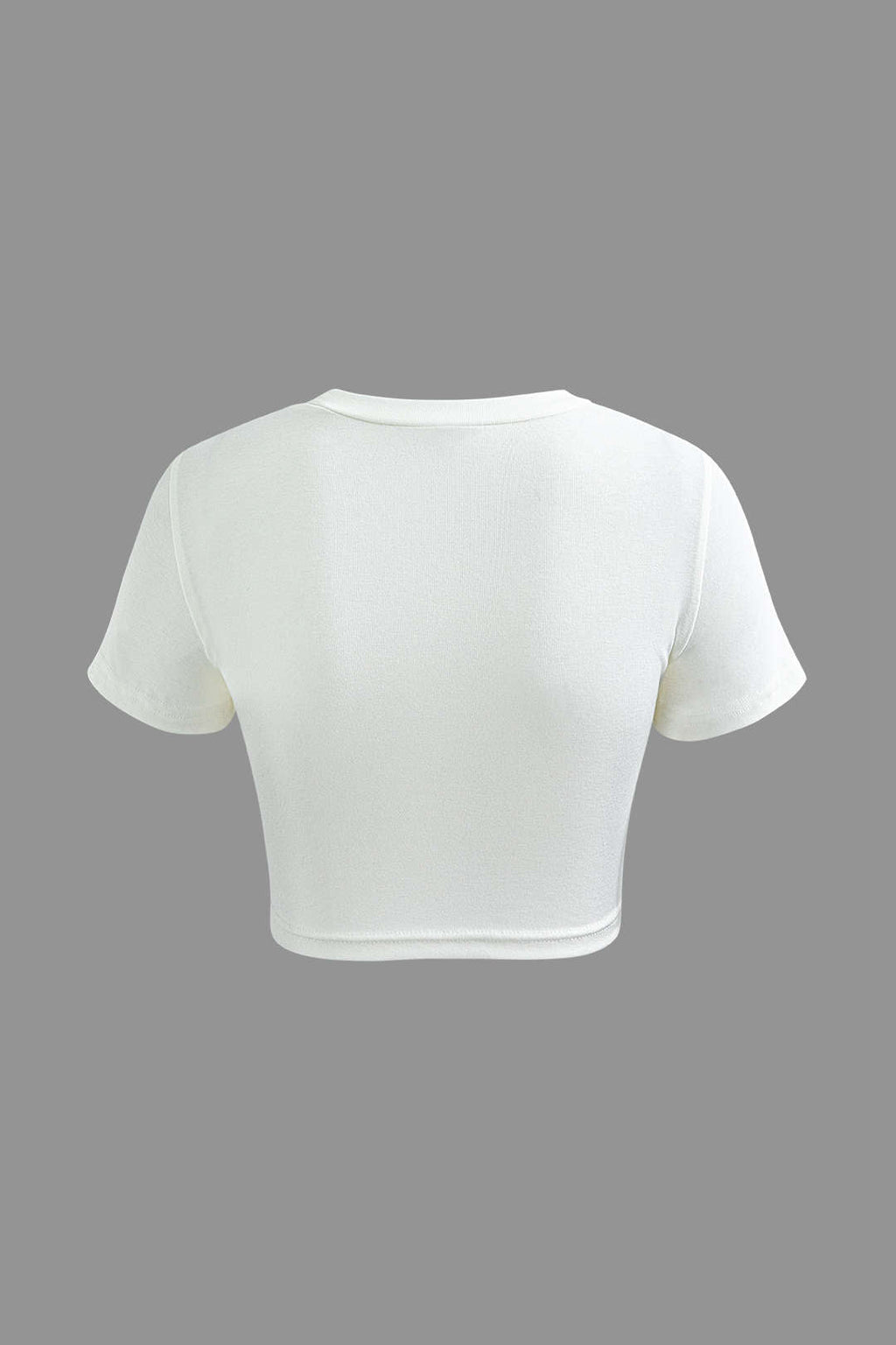 TWISTED CROP TOP WHITE CASUAL JERSEY