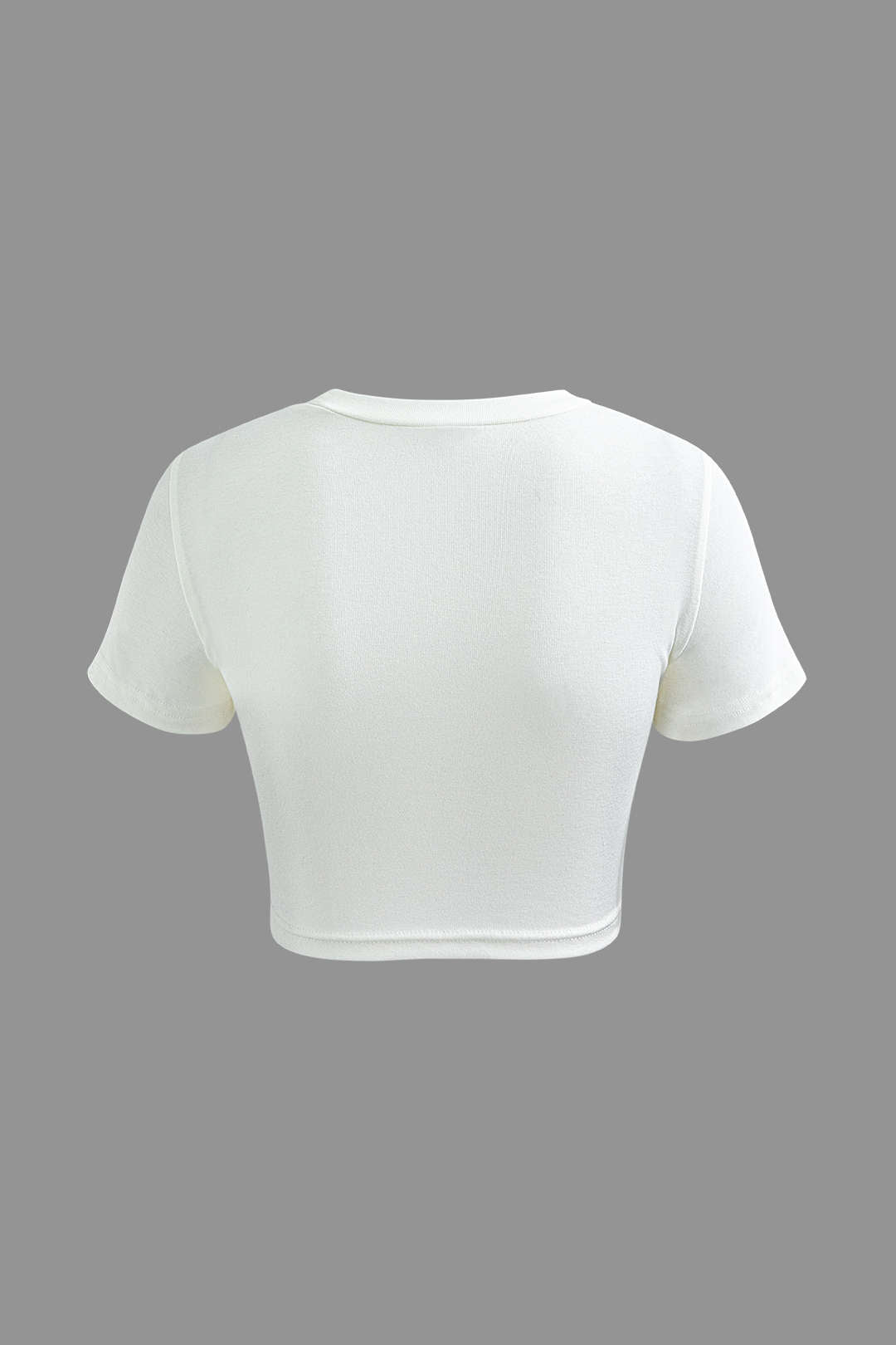 TWISTED CROP TOP WHITE CASUAL JERSEY