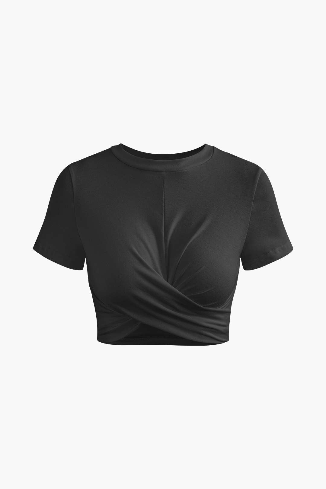 TWISTED CROP TOP WHITE CASUAL JERSEY