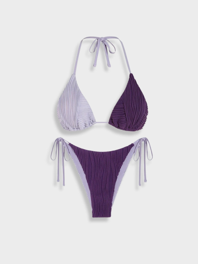 TWO-PIECE BIKINI SET IN PAISLEY PRINT - TIE DIE BIKINI