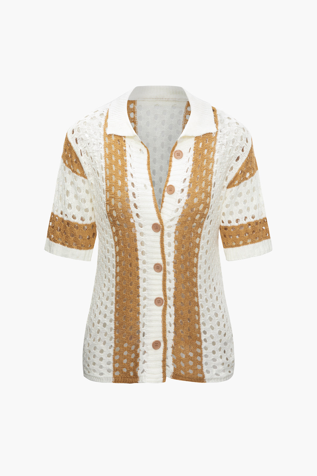 TWO-PIECE CROCHETED SET FOR VACATION KNITWEAR TRANSPARENT JERSEY