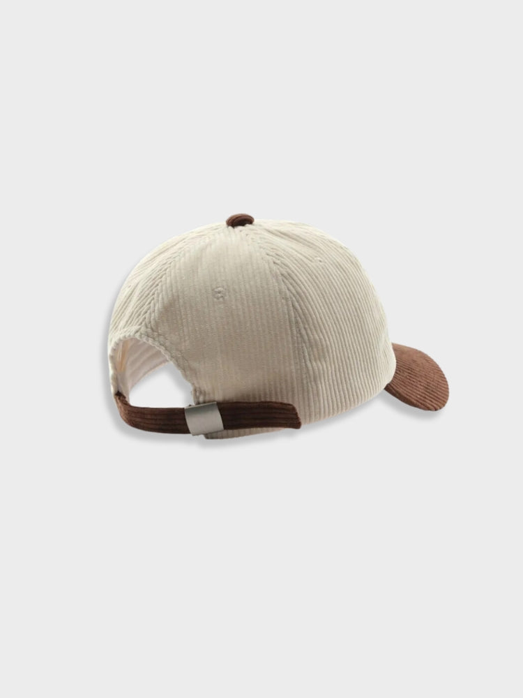 TWO-TONE CORDUROY BASEBALL CAP - TRENDY CORDUROY CAP