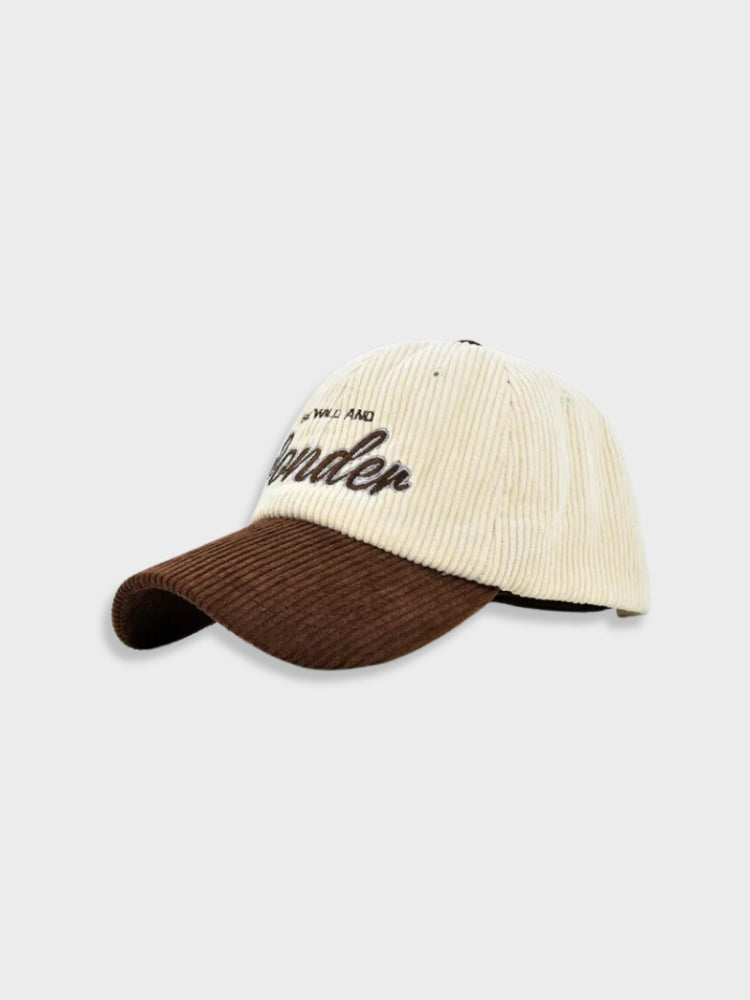 TWO-TONE CORDUROY BASEBALL CAP - TRENDY CORDUROY CAP