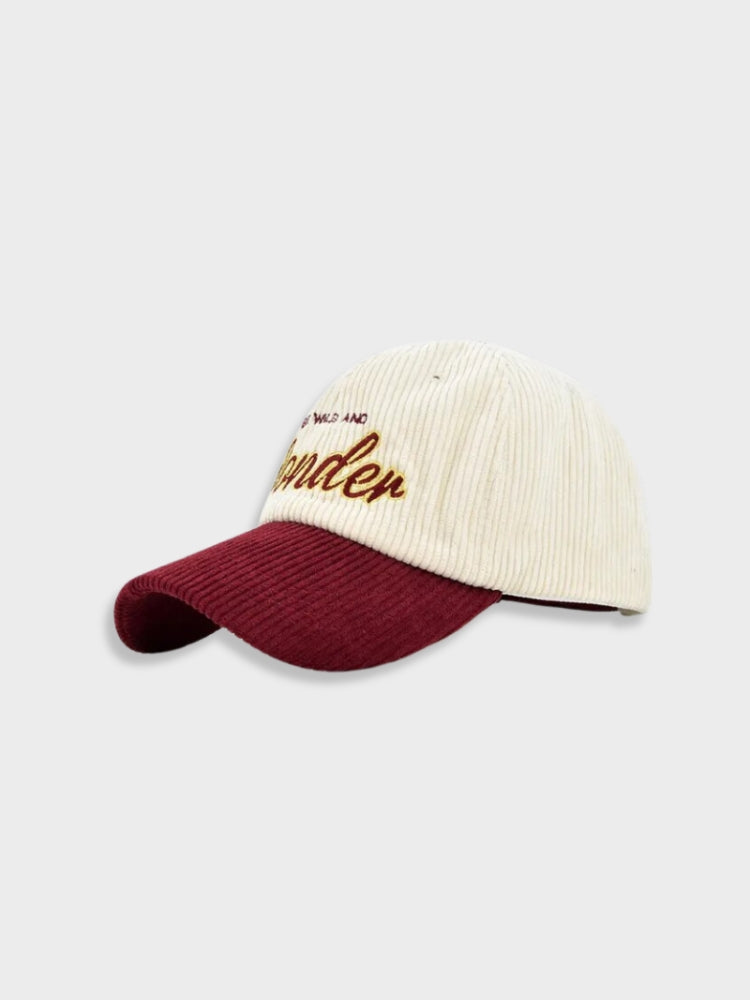 TWO-TONE CORDUROY BASEBALL CAP - TRENDY CORDUROY CAP