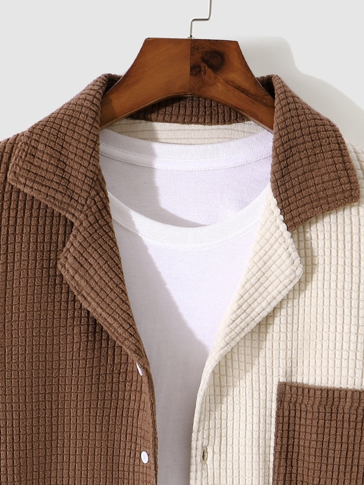 TWO-TONE CORDUROY SHIRT - STYLISH STREETWEAR T-SHIRT