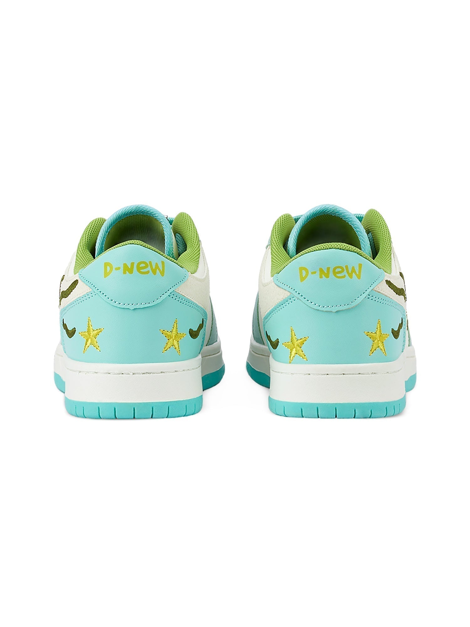 TWO-TONED SMILEY FACE SNEAKERS ROUND TOE BOOT