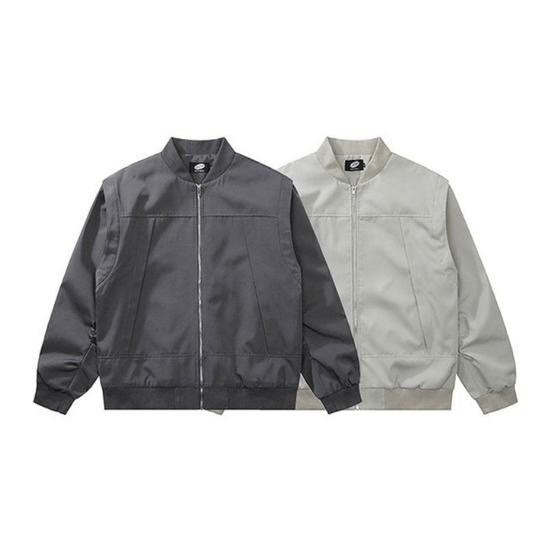 TWO VERSATILE SOLID BOMBER JACKETS IN TWO VERSATILE COLORS