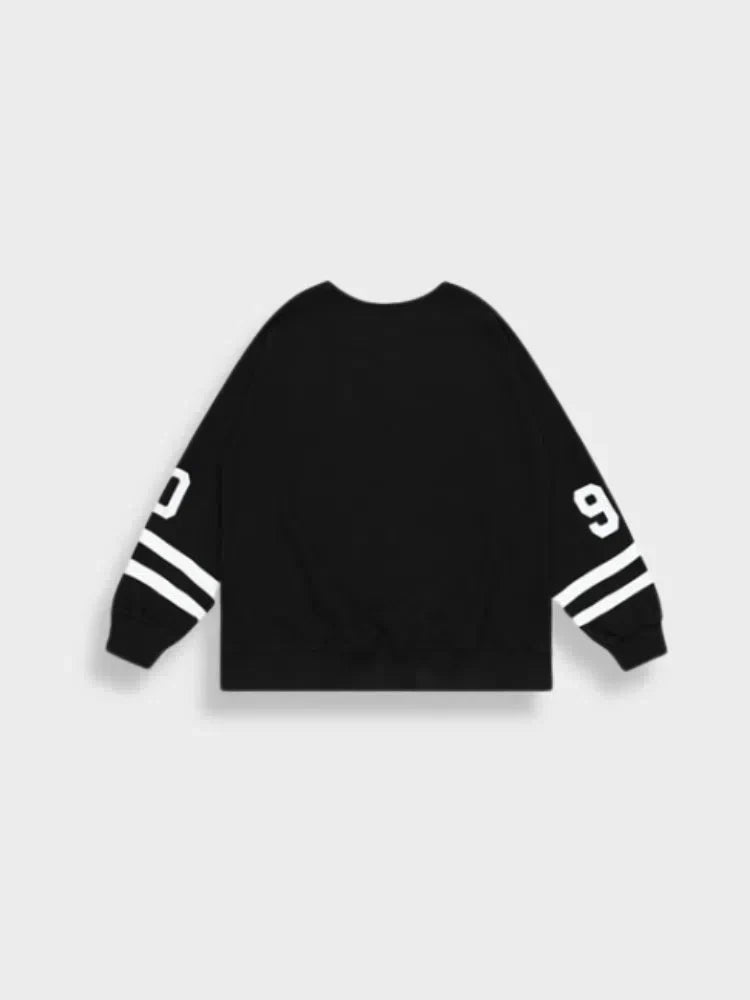 UNISEX CASUAL LONG SLEEVE JERSEY WITH WHITE ACCENTS