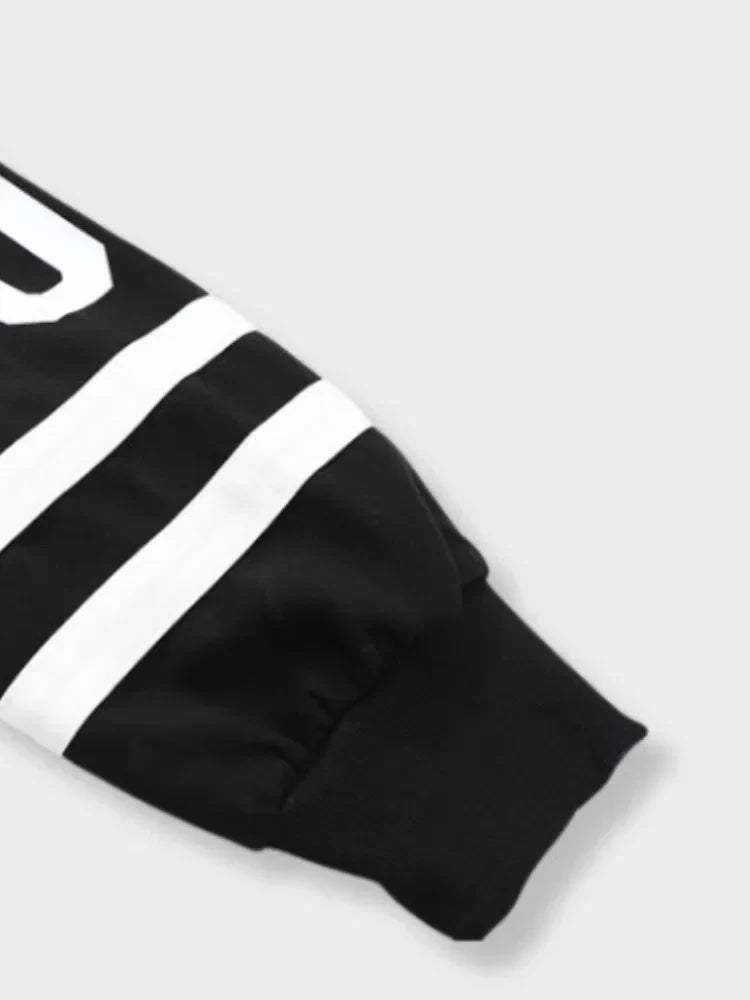 UNISEX CASUAL LONG SLEEVE JERSEY WITH WHITE ACCENTS