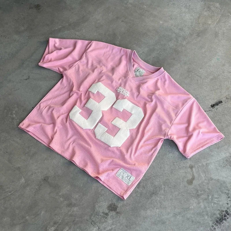 UNISEX MESH SPORTS JERSEYS IN PINK AND BROWN FOR AN ACTIVE LIFESTYLE