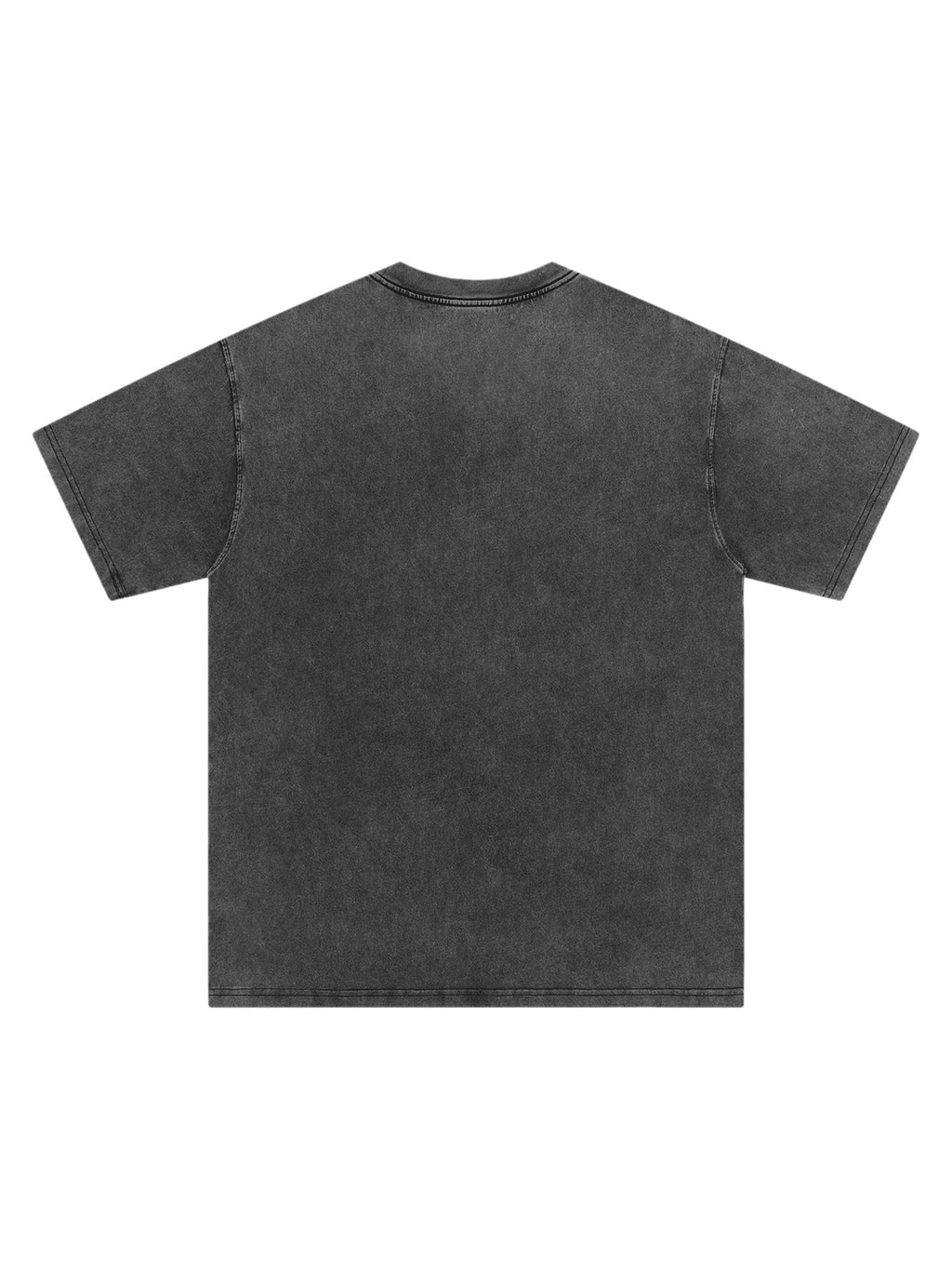 GRAY GRAPHIC SHORT SLEEVE TEE WITH CHIC PRINT DESIGN