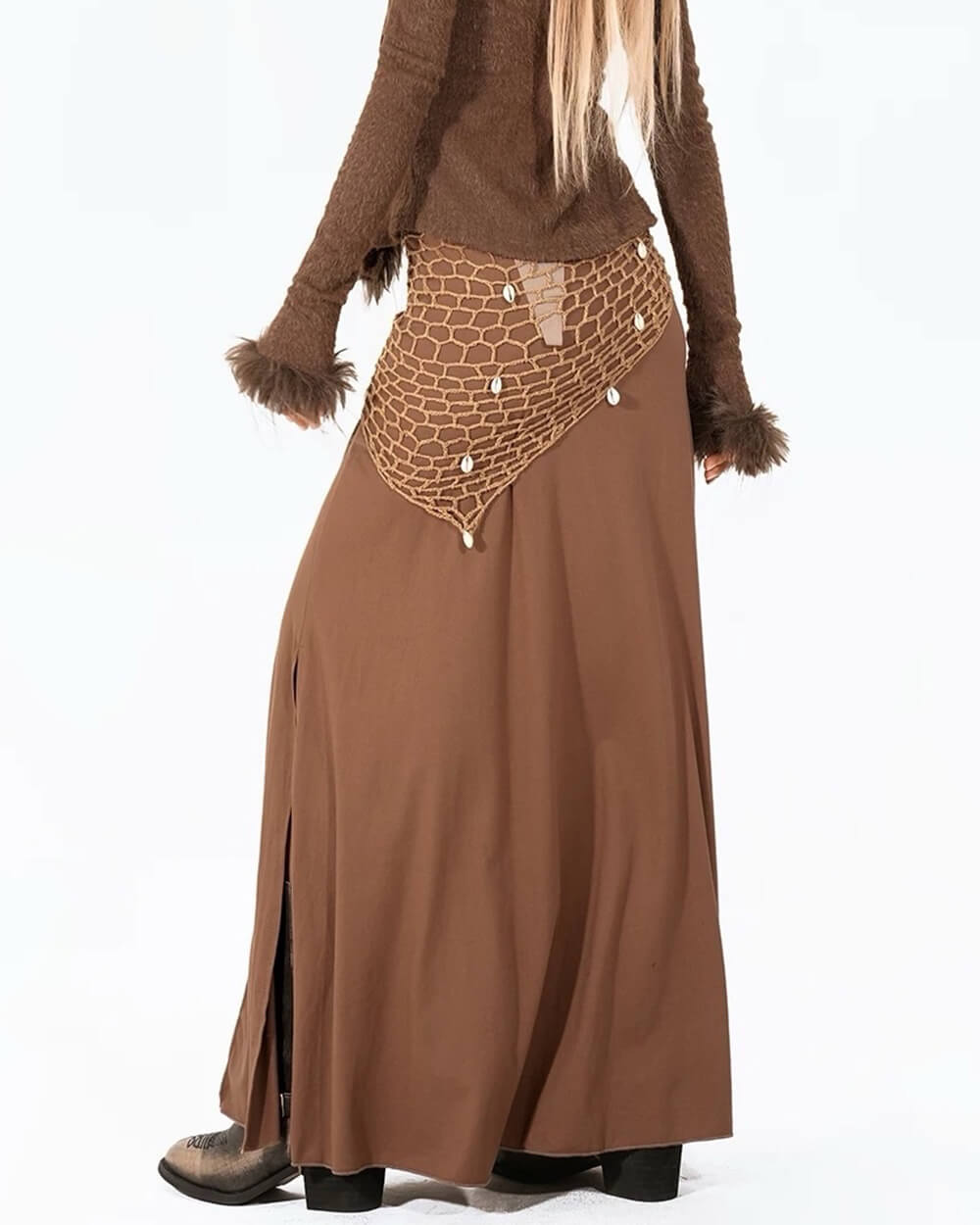 WHIMSICAL PATCHWORK MAXI SKIRT COTTAGECORE MAXI SKIRT