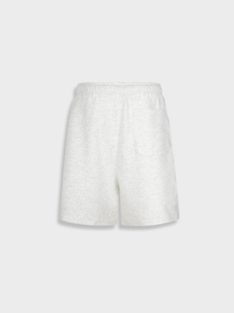 WHITE ATHLETIC SHORTS WITH SIZE GUIDE FOR PERFECT FIT